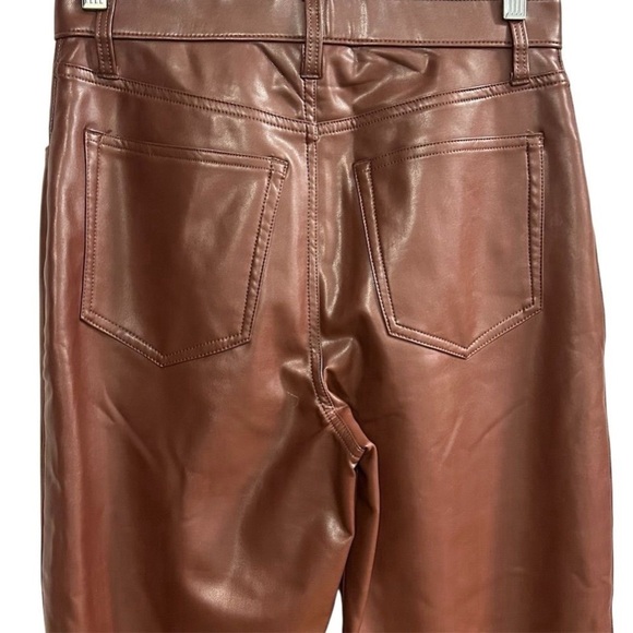 Abercrombie & Fitch Curve Love Vegan Leather 90s Relaxed size 8 Pants 29” waist - Picture 10 of 13